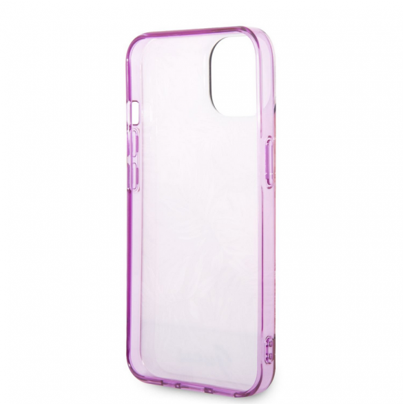Guess PC/TPU Jungle Case för iPhone 14 Plus Pink