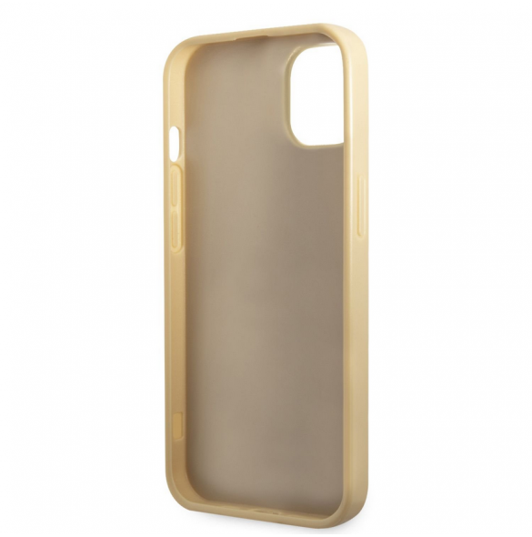 Guess PC/TPU Glitter Flakes metalllogofodral för iPhone 14 Plus Gold