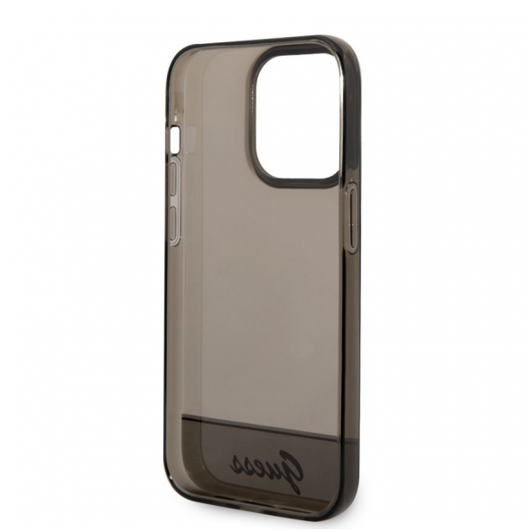Guess PC/TPU Camera Outline Translucent Fodral för iPhone 14 Pro Max Svart
