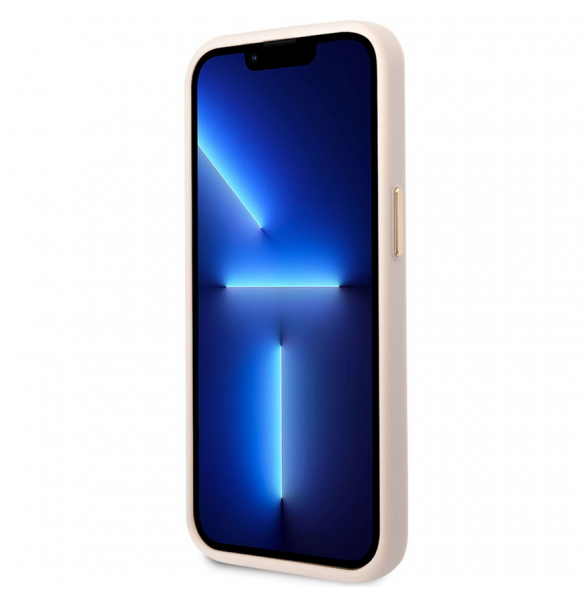 Guess PC/TPU 4G Metal Camera Outline Fodral för iPhone 14 Plus Rosa