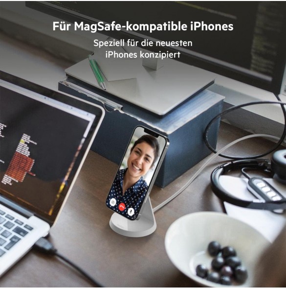 Belkin WIB003btWH magnetiskt trådlöst laddarställ – Vit
