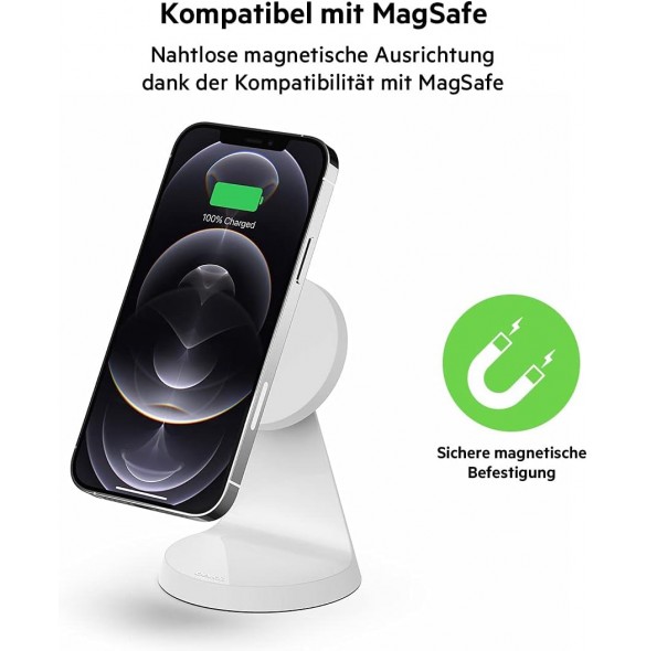 Belkin WIB003btWH magnetiskt trådlöst laddarställ – Vit