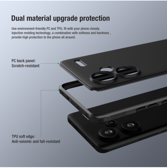 Nillkin Super Frosted PRO Back Cover för Xiaomi Redmi Note 13 Pro+ 5G Deep Green