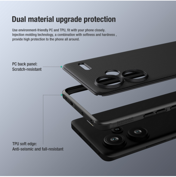 Nillkin Super Frosted PRO Back Cover för Xiaomi Redmi Note 13 Pro+ 5G Blue