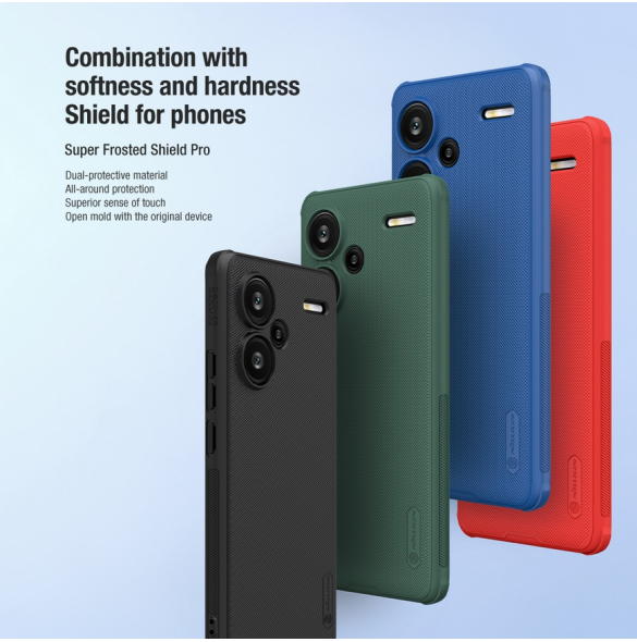 Nillkin Super Frosted PRO Back Cover för Xiaomi Redmi Note 13 Pro+ 5G Blue