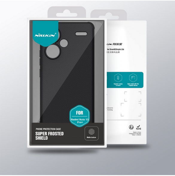Nillkin Super Frosted PRO Back Cover för Xiaomi Redmi Note 13 Pro+ 5G Svart