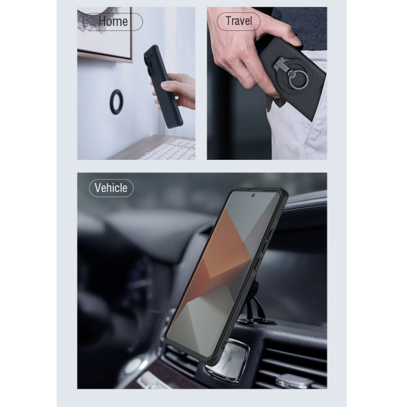 Nillkin Super Frosted PRO Magnetic Back Cover för Xiaomi Redmi Note 13 Pro+ 5G Black