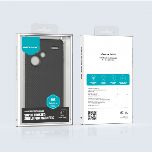 Nillkin Super Frosted PRO Magnetic Back Cover för Xiaomi Redmi Note 13 Pro+ 5G Black