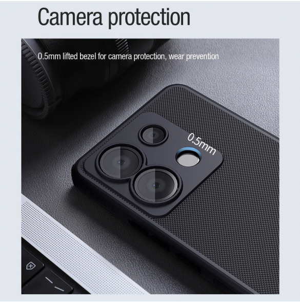 Nillkin Super Frosted PRO magnetiskt bakstycke till Xiaomi Redmi Note 13 Pro 5G/Poco X6 5G Svart