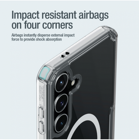 Nillkin Nature TPU PRO magnetiskt skal till Samsung Galaxy S24 Transparent