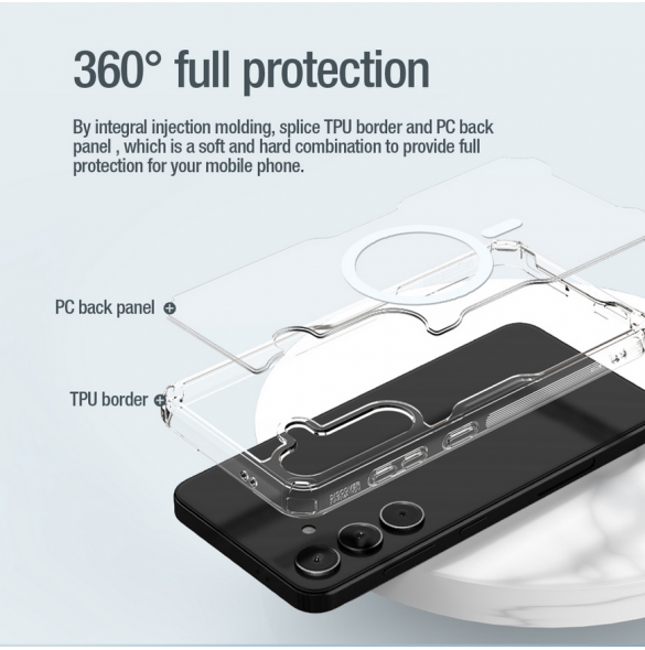 Nillkin Nature TPU PRO magnetiskt skal till Samsung Galaxy S24 Transparent