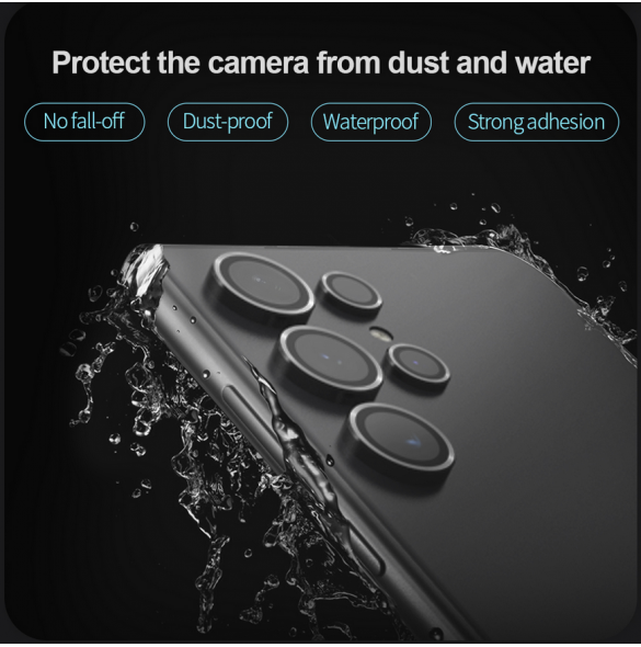 Nillkin CLRFilm kamera härdat glas för Samsung Galaxy S24 Ultra Black