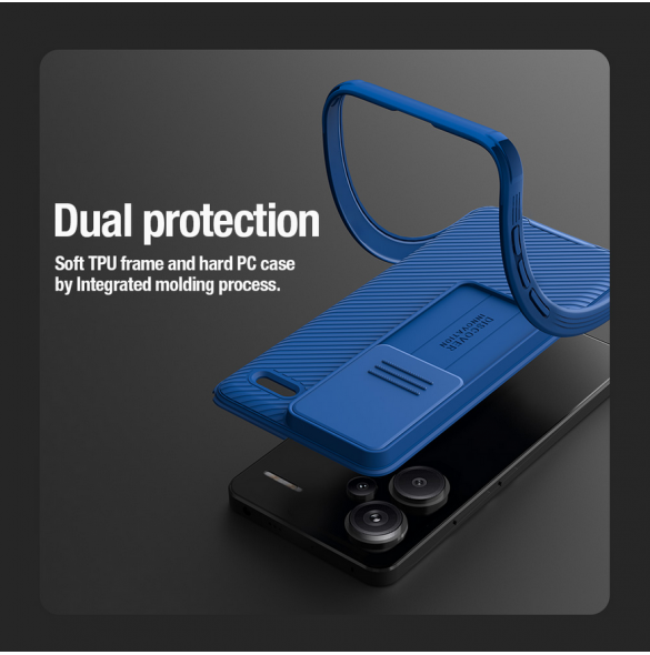 Nillkin CamShield PRO hårt fodral till Xiaomi Redmi Note 13 Pro+ 5G Svart