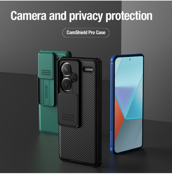 Nillkin CamShield PRO hårt fodral till Xiaomi Redmi Note 13 Pro+ 5G Svart