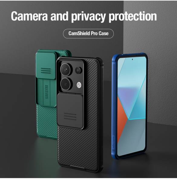 Nillkin CamShield PRO hårt fodral för Xiaomi Redmi Note 13 Pro 5G/ Poco X6 5G Svart