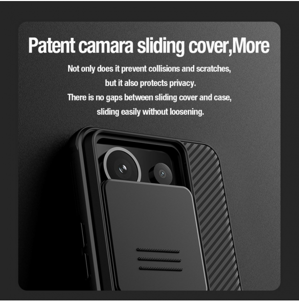 Nillkin CamShield PRO hårt fodral för Xiaomi Redmi Note 13 Pro 5G/ Poco X6 5G Svart