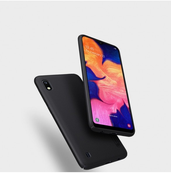 Ett elegant täcke i kvalitativt material för Samsung Galaxy A10.