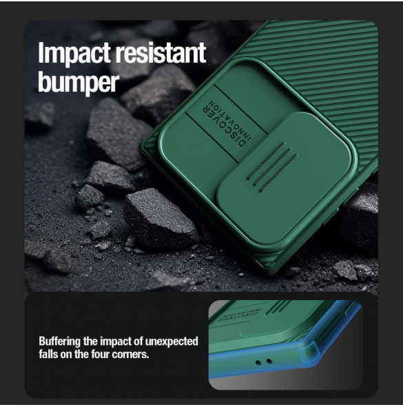 Nillkin CamShield PRO hårt fodral till Samsung Galaxy S24 Ultra Deep Green
