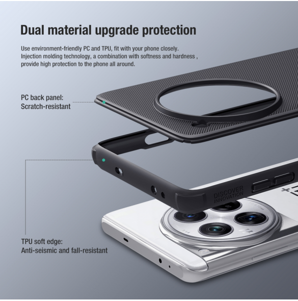 Nillkin Super Frosted PRO Back Cover för OnePlus 12 Deep Green