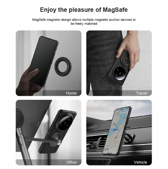 Nillkin Super Frosted PRO Magnetic Back Cover för Xiaomi 14 Ultra Black
