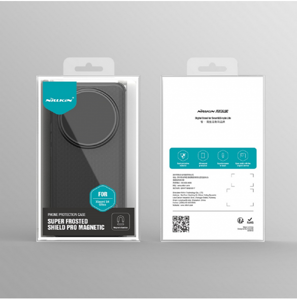 Nillkin Super Frosted PRO Magnetic Back Cover för Xiaomi 14 Ultra Black
