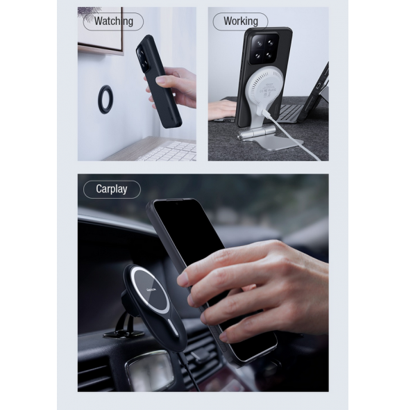 Nillkin Super Frosted PRO Magnetic Back Cover för Xiaomi 14 Black