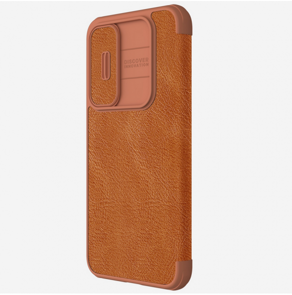 Nillkin Qin Book PRO-fodral till Samsung Galaxy A35 5G Brun