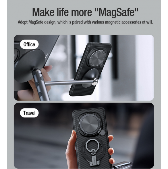 Nillkin CamShield Prop Magnetic Case för Honor Magic 6 Pro Black