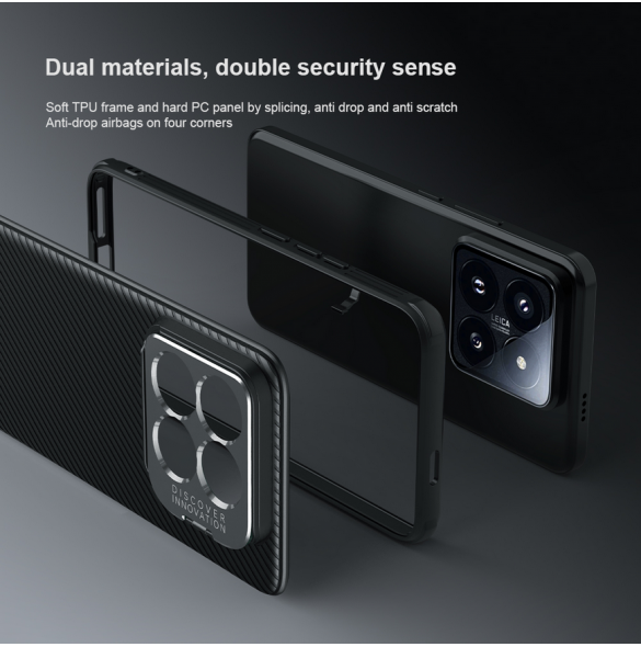 Nillkin CamShield Prop Kamera-Visbart magnetfodral för Xiaomi 14 Black
