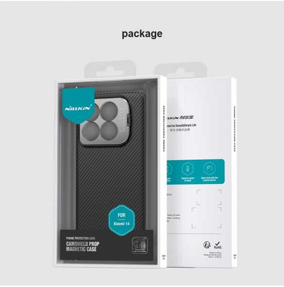 Nillkin CamShield Prop Kamera-Visbart magnetfodral för Xiaomi 14 Black