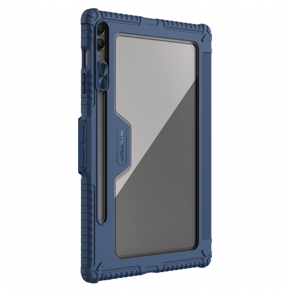 Nillkin Bumper PRO Protective Stand Case Multi-angle för Samsung Galaxy Tab S9 FE+ Sapphire Blue