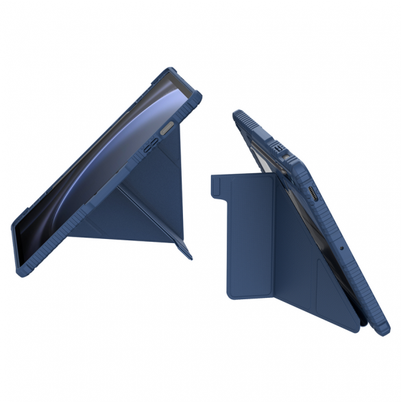 Nillkin Bumper PRO Protective Stand Case Multi-angle för Samsung Galaxy Tab S9 FE+ Sapphire Blue