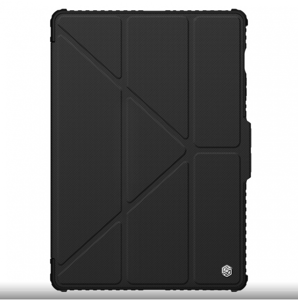 Nillkin Bumper PRO Protective Stand Case Multi-angle för Samsung Galaxy Tab S9 FE+ Svart