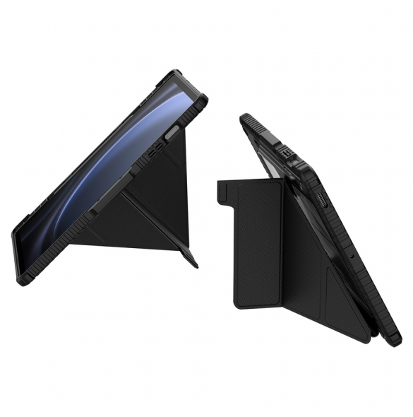 Nillkin Bumper PRO Protective Stand Case Multi-angle för Samsung Galaxy Tab S9 FE+ Svart