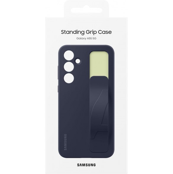 EF-GA556TBE Samsung Standing Grip Cover för Galaxy A55 5G Svart