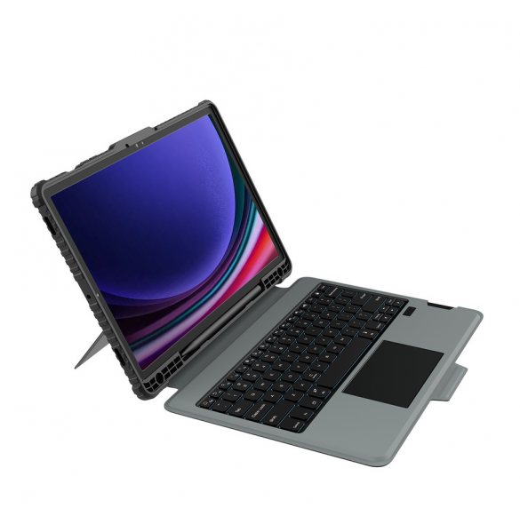 Nillkin Bumper Combo tangentbordsfodral (bakgrundsbelyst version) för Samsung Tab S9+ Svart