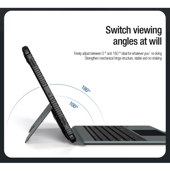 Nillkin Bumper Combo tangentbordsfodral (bakgrundsbelyst version) för Samsung Tab S9+ Svart