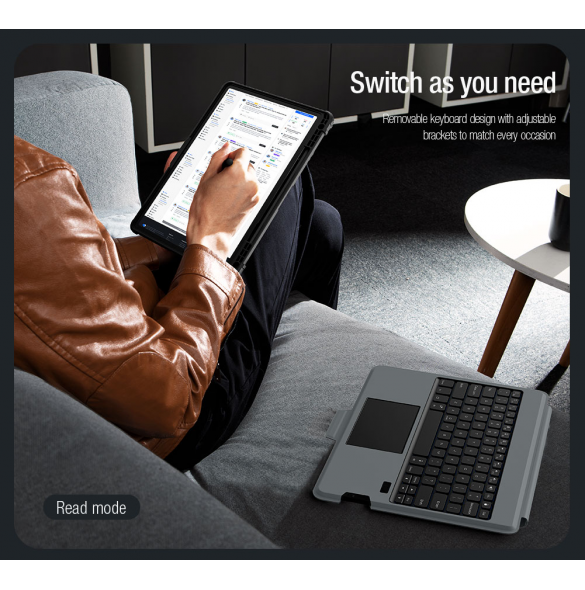 Nillkin Bumper Combo tangentbordsfodral (bakgrundsbelyst version) för Samsung Tab S9+ Svart