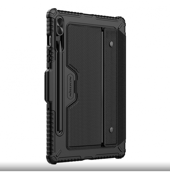 Nillkin Bumper Combo tangentbordsfodral (bakgrundsbelyst version) för Samsung Tab S9 Svart