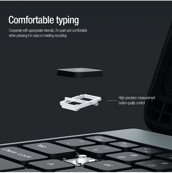 Nillkin Bumper Combo tangentbordsfodral (bakgrundsbelyst version) för Samsung Tab S9 Svart