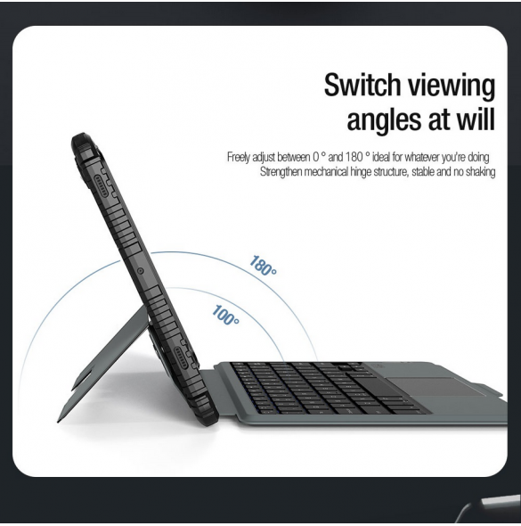 Nillkin Bumper Combo tangentbordsfodral (bakgrundsbelyst version) för Samsung Tab S9 Svart