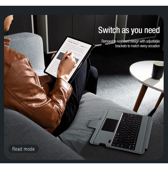Nillkin Bumper Combo tangentbordsfodral (bakgrundsbelyst version) för iPad 12.9 Pro 2020/2021/2022 Svart
