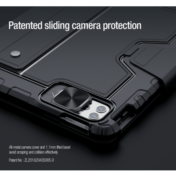 Nillkin Bumper Combo tangentbordsfodral (bakgrundsbelyst version) för iPad Air 10.9 2020/Air 4/Air 5/Pro 11 2020/2021/2022 Svart