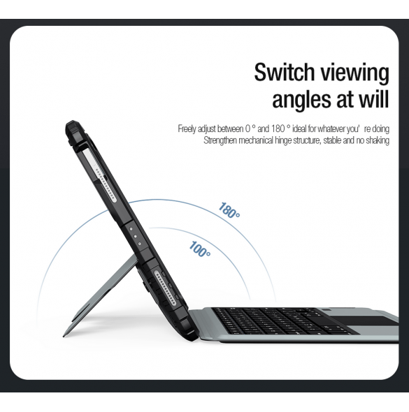 Nillkin Bumper Combo tangentbordsfodral (bakgrundsbelyst version) för iPad Air 10.9 2020/Air 4/Air 5/Pro 11 2020/2021/2022 Svart