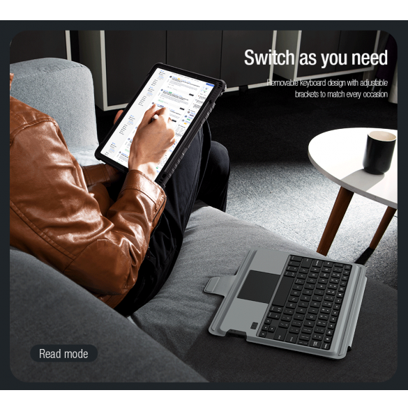 Nillkin Bumper Combo tangentbordsfodral (bakgrundsbelyst version) för iPad Air 10.9 2020/Air 4/Air 5/Pro 11 2020/2021/2022 Svart