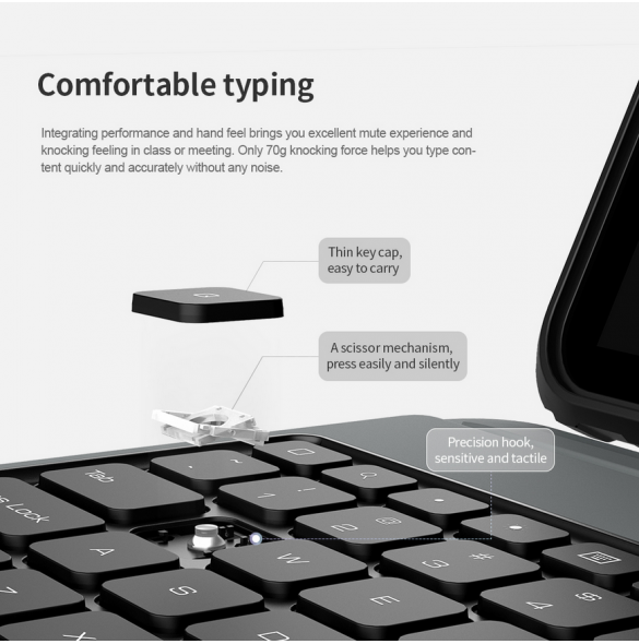 Nillkin Bumper Combo tangentbordsfodral för iPad Pro 12.9 2020/2021/2022 Svart