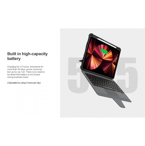 Nillkin Bumper Combo tangentbordsfodral för iPad Air 10.9 2020/Air 4/Air 5/Pro 11 2020/2021/2022 Svart
