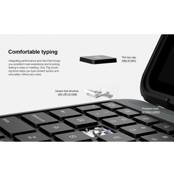 Nillkin Bumper Combo tangentbordsfodral för iPad Air 10.9 2020/Air 4/Air 5/Pro 11 2020/2021/2022 Svart