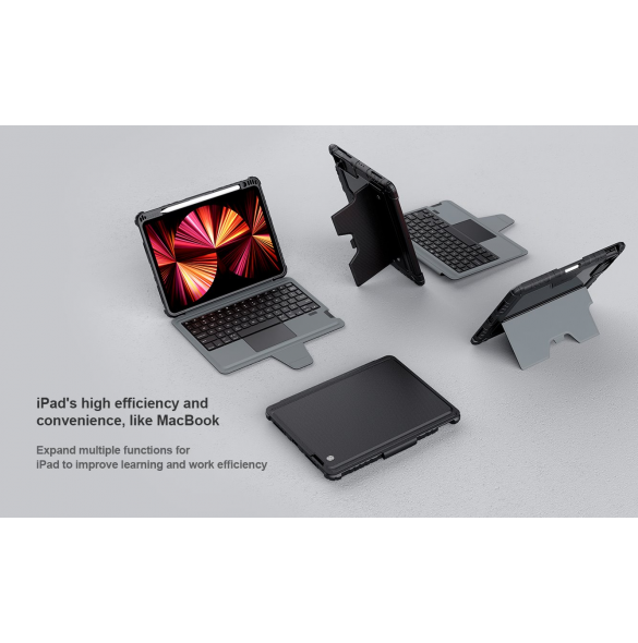 Nillkin Bumper Combo tangentbordsfodral för iPad Air 10.9 2020/Air 4/Air 5/Pro 11 2020/2021/2022 Svart