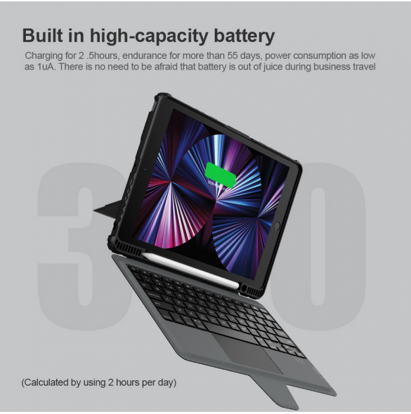 Nillkin Bumper Combo tangentbordsfodral för iPad 10.2 2019/2020/2021 Svart
